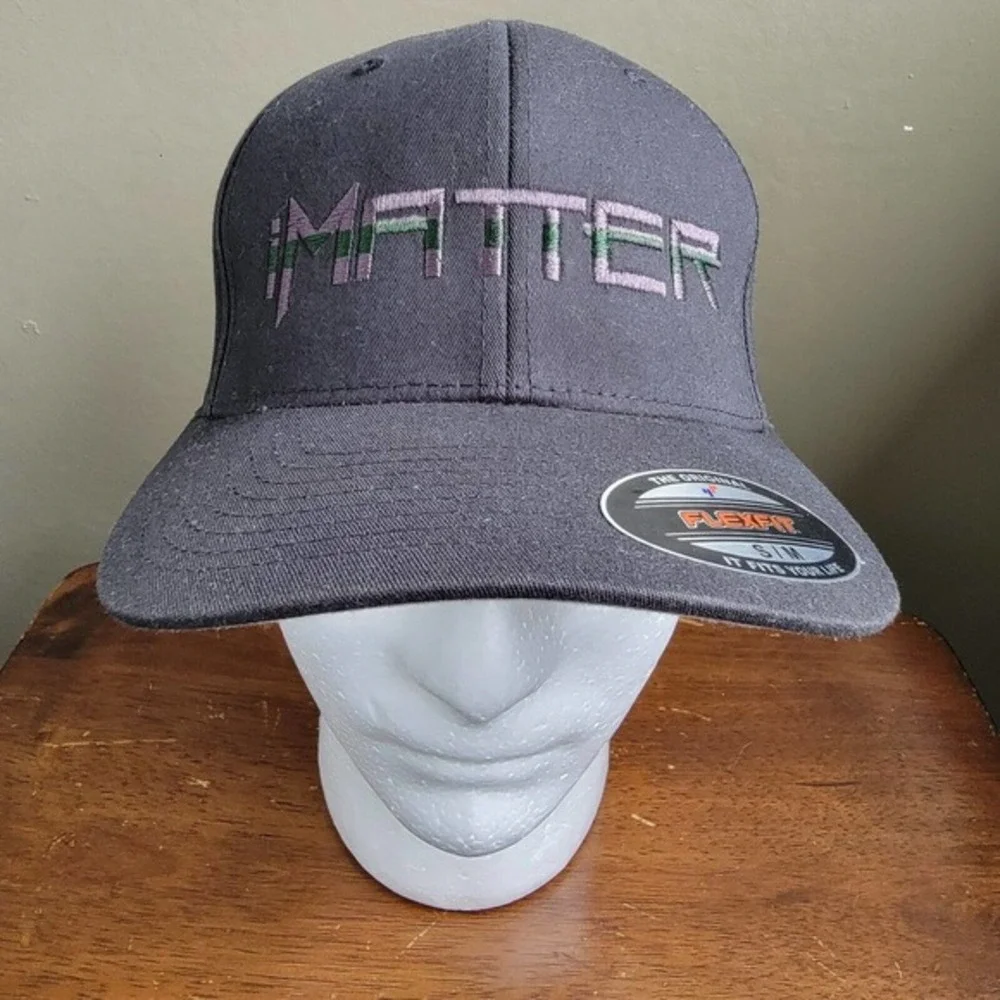 IMATTER Thin‎ Green Line Flexfit USA Flag Tactical Cap Military Support Size S/M